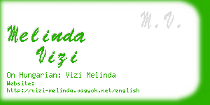 melinda vizi business card